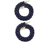 Blue,Black, Green, Red，Queue Line Barrier Twist Ropes, for Movie Night, Party Stanchion Hanging Rope for Crowd Control, 2Pcs, 39.4-197in Long(Blue,400cm/13ft)