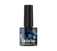 Blue Black Magnetic - Esmalte de uñas con purpurina, gelatina de de gato | Brillo holográfico de larga duración, gel de uñas brillante de secado rápido, estilos de arte de uñas para temporadas de