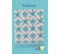 Blue Block Print Notebook: Aesthetic Indian Floral Mandala Pattern College Ruled Journal: 6 x 9 Inches, 120 Pages - Cute Blank Lined Writing Pad for Women, Girls, and Students