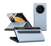 (Blue, Blue) For Honor Magic V3 5G Case View Window PU Leather Phone Cover with Stylus