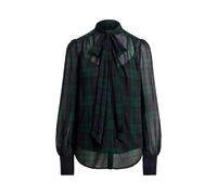Blue Blusa de georgette con Black Watch L