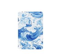 Blue Boats On White Ocean Wave - Ambientadores para coche, 4 unidades, tarjetas perfumadas colgantes, tarjetas perfumadas para coche, tabletas de aromaterapia