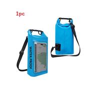 (Blue)Bolsa de Agua Pvc Impermeable 2L Exterior Deporte Seco Pack Para Natación Recreación Y