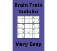 Blue Brain Train Sudoku Book, 9x9 Puzzles, 300 Pages, 5x8, Very Easy