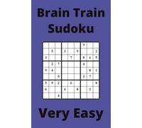 Blue Brain Train Sudoku Book, 9x9 Puzzles, 50 Pages, 5x8, Very Easy