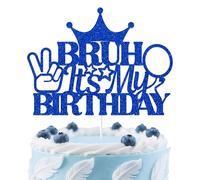 Blue Bruh It's My Birthday Cake Topper, In My Birthday Era, Go Shawty It's Your Bday Party Decorations, Bruh Teenager 12th 13th 14th 15th Bday Party Supplies
