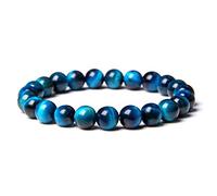 Blue Buddha Bracelets for Women Natural Stone Round Beads Healing Bracelet Men Fashion Jewelry-Royal Blue_8mm