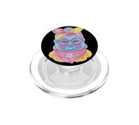 Blue Buddha Kawaii Spiritual Retrato Gráfico Gafas Rosa PopSockets PopGrip para MagSafe
