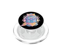 Blue Buddha Kawaii Spiritual Retrato Gráfico Gafas Rosa PopSockets PopGrip para MagSafe