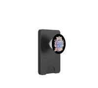 Blue Buddha Kawaii Spiritual Retrato Gráfico Gafas Rosa PopSockets PopWallet para MagSafe