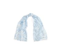 Blue Bufanda de algodón y seda estampada TALLA ÚNICA