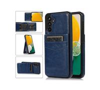 (Blue)Business Style Pu Leather Case For Samsung A20s With Card Holder, Wallet Function, Stnad Function, Fall Protection