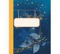Blue butterfly notebook: 100 page ruled paper