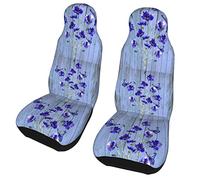 Blue Butterfly On Farmhouse - Fundas de asiento de coche para asientos delanteros, juego de 2 accesorios para coche, protector interior para mujer, ajuste universal para la mayoría de coches, SUV, s