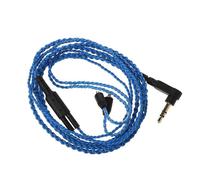 (Blue) Cable de auricular de repuesto MMCX compatible con Shure SE215 SE315 SE425 SE535 SE846 UE900, 1,2 m, enchufe 3,5 mm, color negro y azul
