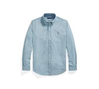 Blue Camisa de cambray Custom Fit XS