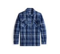 Blue Camisa de lana de cuadros Classic Fit M