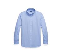 Blue Camisa de popelina elástica Custom Fit L
