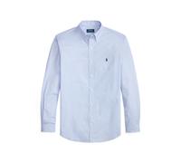 Blue Camisa de popelina elástica Custom Fit M
