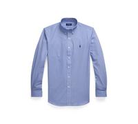 Blue Camisa de popelina elástica Custom Fit XXXL