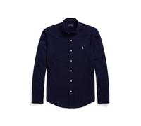 Blue Camisa de punto con cuello italiano M