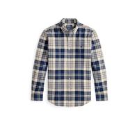 Blue Camisa de sarga con cuadros Classic Fit L