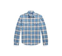 Blue Camisa de trabajo de franela Classic Fit M