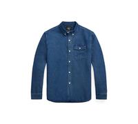 Blue Camisa de trabajo oxford en índigo M