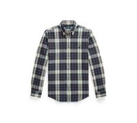 Blue Camisa oxford cepillada con cuadros L