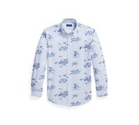 Blue Camisa oxford con perro y faisán M