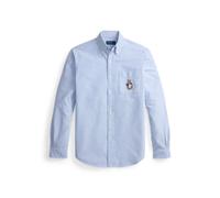 Blue Camisa oxford con Polo Bear Custom Fit S