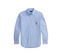 Blue Camisa oxford con Polo Bear Custom Fit XL