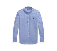 Blue Camisa Slim Fit de popelina elástica XXXL