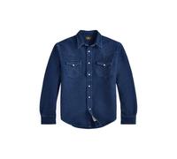 Blue Camisa Western de gamuza índigo Slim Fit S