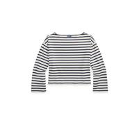 Blue Camiseta con rayas y cuello barco XXS