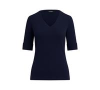 Blue Camiseta de algodón con cuello de pico XL