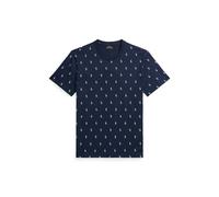 Blue Camiseta de punto jersey de algodón L