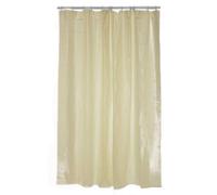 Blue Canyon Cortinas de Ducha Lisas de PEVA, 100% PEVA, Tratamiento de Superficie Antibacteriano, Repelente al Agua, Dobladillo Pesado, 180 x 180 cm, 12 Ojales Reforzados con Ganchos (Crema)