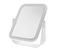 Blue Canyon - Espejo Cuadrado de pie de 18 cm - Color Blanco afeitarse y aplicar Maquillaje - Un Lado con 2 aumentos - Espejo Multiusos de Doble Cara - BA2046