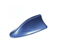 (Blue)Car Antenna Self-adhesive Universal Shark Fin Shape Radio FM Signal Aerial Trim compatible Auto