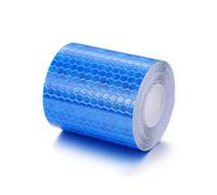 (Blue) Car Reflective Safety Warning Sticker, Reflective Protective Strip Film for Night Driving Safety, Fits Doors Bumpers, 2 Rolls