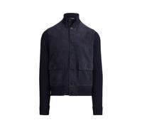 Blue Cárdigan de cachemira con ante XXL