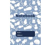 Blue Cat Lovers Notebook: Adorable Blue & White Feline Journal for Notes and Ideas