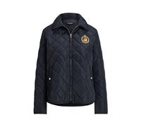 Blue Chaqueta acolchada con parche de escudo XS