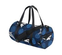 Blue Circles Sharks - Maleta de viaje grande impermeable para fin de semana/noche