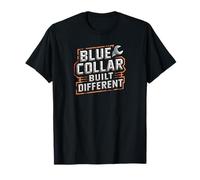 Blue Collar Built Different Funny Work Pride Design Tees Camiseta