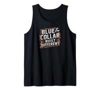 Blue Collar Built Different Funny Work Pride Design Tees Camiseta sin Mangas