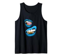 Blue Color Talk That-x2 Blue Graphic Camiseta sin Mangas