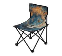 Blue Cool Lion - Mochila compacta con diseño de león al óleo, sillas de playa para adultos, silla ligera de mochilero, bolsa de transporte incluida, sillas al aire libre para deportes y viajes