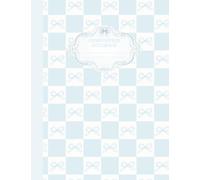 Blue Coquette Composition Notebook College Ruled: Baby Blue Checkered Pattern with Cute Bows | Preppy Journal for School, College & Everyday Writing